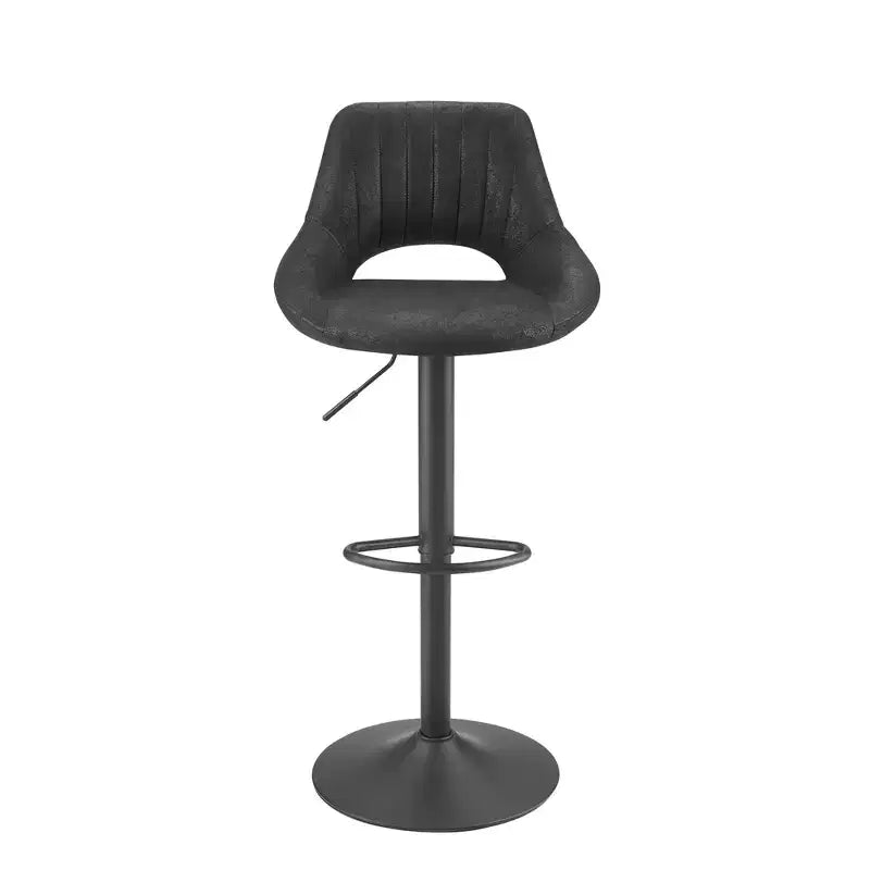 HOMLUX Lot de 2 tabourets de bar réglables avec dossier ouvert et pivotant