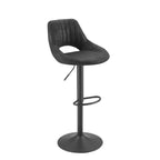 HOMLUX Lot de 2 tabourets de bar réglables avec dossier ouvert et pivotant