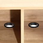 Meuble TV moderne LuxenHome de 62,6 po avec rangement pour téléviseurs jusqu'à 65 po, console de divertissement en chêne avec portes coulissantes marron