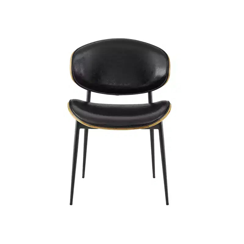 HOMLUX Lot de 2 chaises de salle à manger en peuplier rembourrées Chaise d'appoint moderne en similicuir pour chambre à coucher, cuisine, salle à manger, coin petit-déjeuner