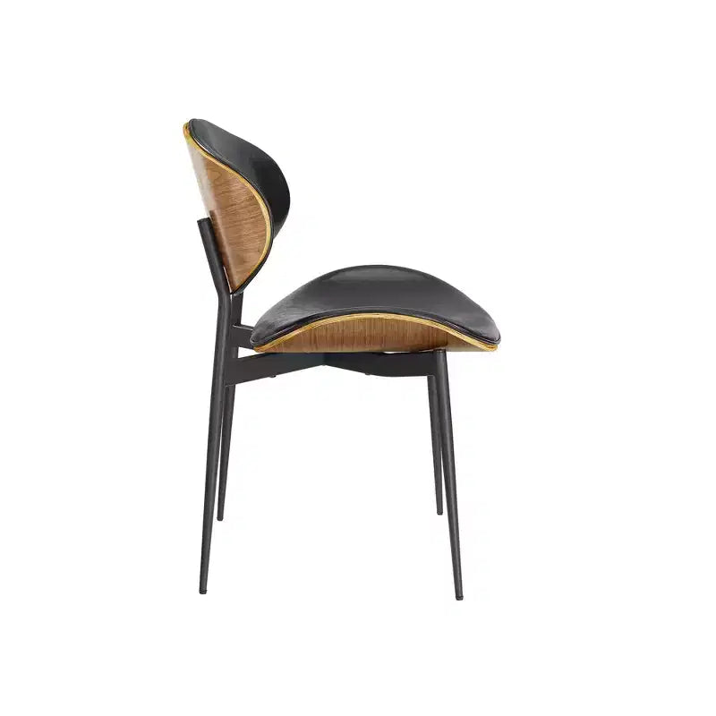 HOMLUX Lot de 2 chaises de salle à manger en peuplier rembourrées Chaise d'appoint moderne en similicuir pour chambre à coucher, cuisine, salle à manger, coin petit-déjeuner