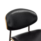 HOMLUX Lot de 2 chaises de salle à manger en peuplier rembourrées Chaise d'appoint moderne en similicuir pour chambre à coucher, cuisine, salle à manger, coin petit-déjeuner