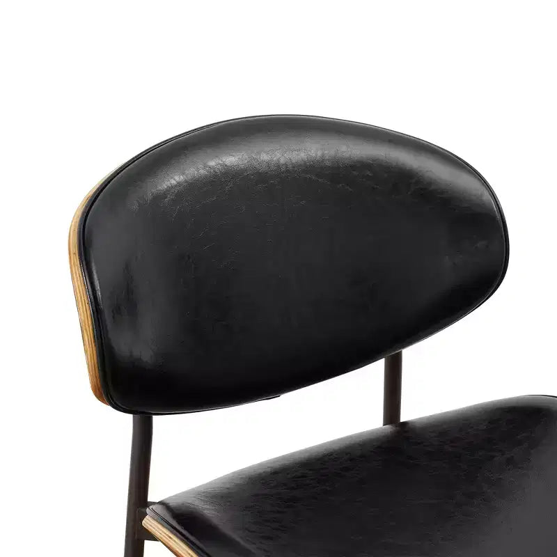 HOMLUX Lot de 2 chaises de salle à manger en peuplier rembourrées Chaise d'appoint moderne en similicuir pour chambre à coucher, cuisine, salle à manger, coin petit-déjeuner