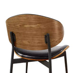 HOMLUX Lot de 2 chaises de salle à manger en peuplier rembourrées Chaise d'appoint moderne en similicuir pour chambre à coucher, cuisine, salle à manger, coin petit-déjeuner