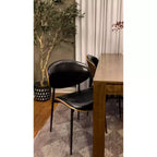 HOMLUX Lot de 2 chaises de salle à manger en peuplier rembourrées Chaise d'appoint moderne en similicuir pour chambre à coucher, cuisine, salle à manger, coin petit-déjeuner