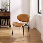 HOMLUX Lot de 2 chaises de salle à manger en peuplier rembourrées Chaise d'appoint moderne en similicuir pour chambre à coucher, cuisine, salle à manger, coin petit-déjeuner