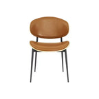 HOMLUX Lot de 2 chaises de salle à manger en peuplier rembourrées Chaise d'appoint moderne en similicuir pour chambre à coucher, cuisine, salle à manger, coin petit-déjeuner