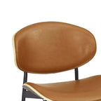 HOMLUX Lot de 2 chaises de salle à manger en peuplier rembourrées Chaise d'appoint moderne en similicuir pour chambre à coucher, cuisine, salle à manger, coin petit-déjeuner