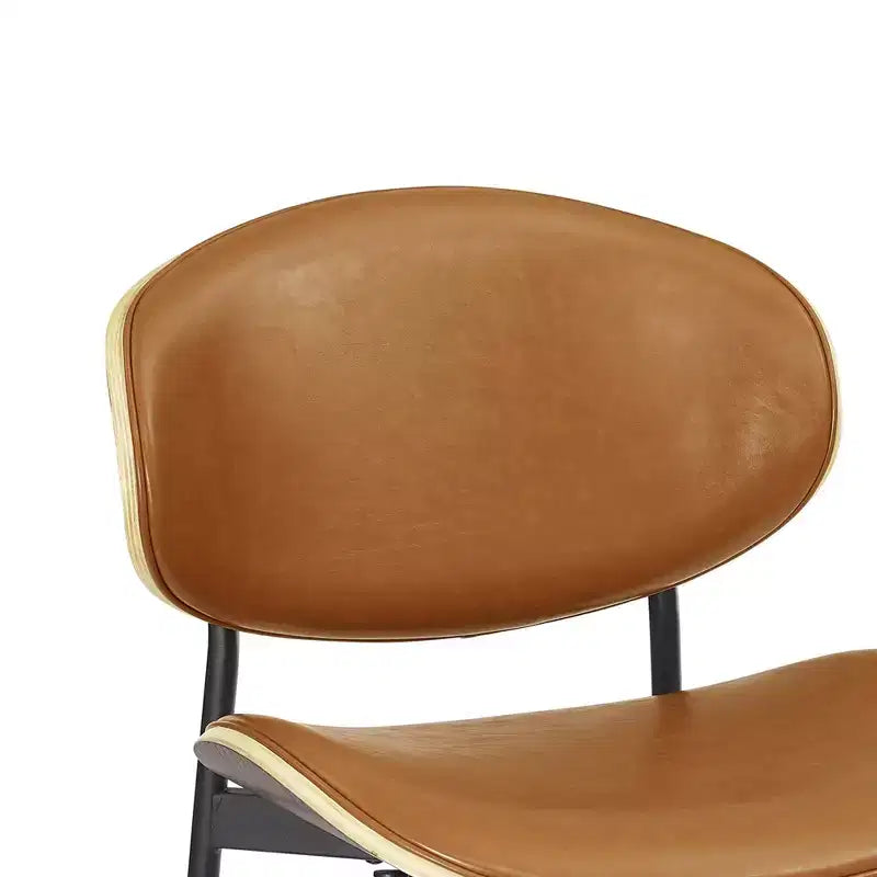 HOMLUX Lot de 2 chaises de salle à manger en peuplier rembourrées Chaise d'appoint moderne en similicuir pour chambre à coucher, cuisine, salle à manger, coin petit-déjeuner