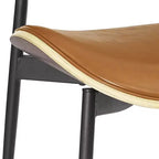 HOMLUX Lot de 2 chaises de salle à manger en peuplier rembourrées Chaise d'appoint moderne en similicuir pour chambre à coucher, cuisine, salle à manger, coin petit-déjeuner