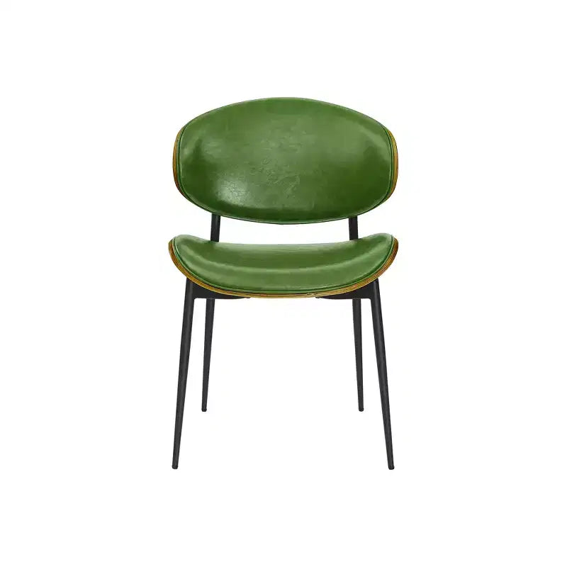 HOMLUX Lot de 2 chaises de salle à manger en peuplier rembourrées Chaise d'appoint moderne en similicuir pour chambre à coucher, cuisine, salle à manger, coin petit-déjeuner