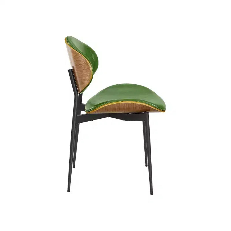 HOMLUX Lot de 2 chaises de salle à manger en peuplier rembourrées Chaise d'appoint moderne en similicuir pour chambre à coucher, cuisine, salle à manger, coin petit-déjeuner