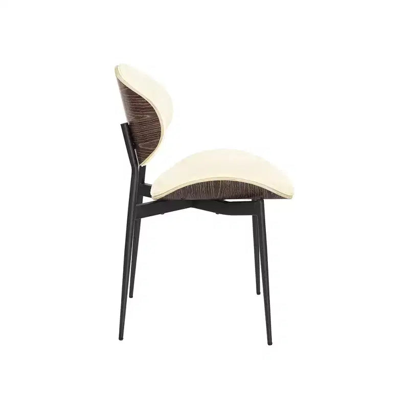 HOMLUX Lot de 2 chaises de salle à manger en peuplier rembourrées Chaise d'appoint moderne en similicuir pour chambre à coucher, cuisine, salle à manger, coin petit-déjeuner