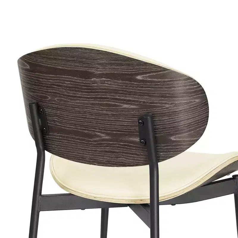 HOMLUX Lot de 2 chaises de salle à manger en peuplier rembourrées Chaise d'appoint moderne en similicuir pour chambre à coucher, cuisine, salle à manger, coin petit-déjeuner
