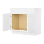 HOMLUX Easy-DIY 2-Drawer Ready to Assemble Bath Vanity Cabinet without Top in Shaker White