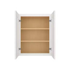 HOMLUX Meuble haut de cuisine Shaker blanc, prêt à monter, 30,5 cm de profondeur, 2 portes, 2 étagères