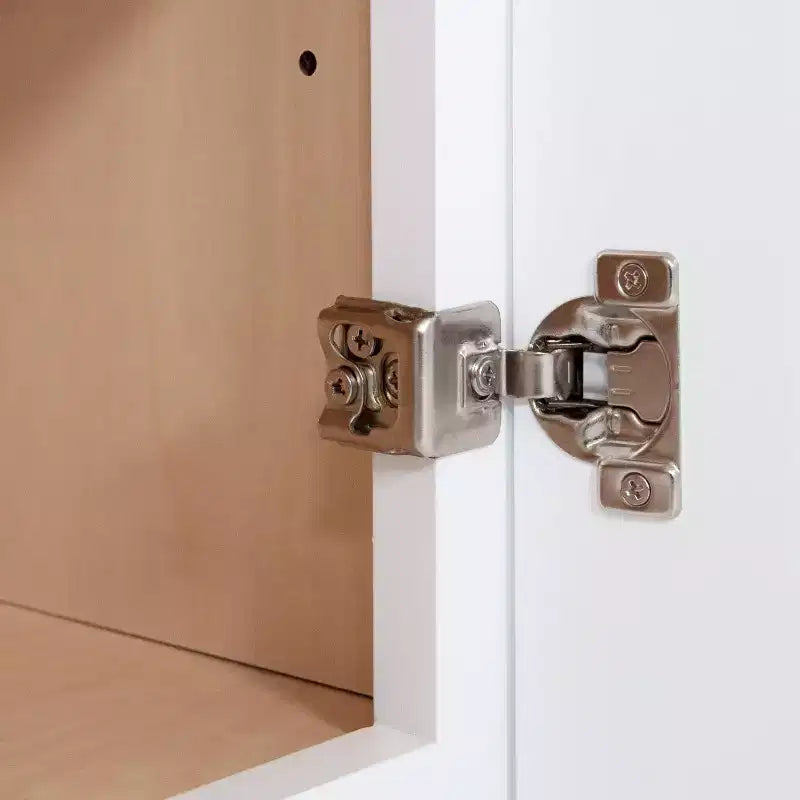 HOMLUX Meuble haut de cuisine Shaker blanc, prêt à monter, 30,5 cm de profondeur, 2 portes, 2 étagères