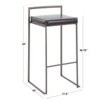 34 Lot de 2 tabourets de bar empilables contemporains Fuji - LumiSource
