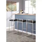 34 Lot de 2 tabourets de bar empilables contemporains Fuji - LumiSource