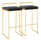 34 Set of 2 Fuji Contemporary Stackable Barstools - LumiSource
