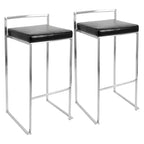 34 Lot de 2 tabourets de bar empilables contemporains Fuji - LumiSource