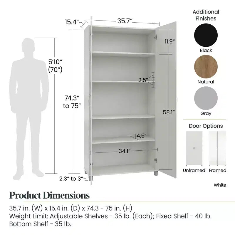 Meuble de rangement utilitaire à 2 portes RealRooms Basin 36