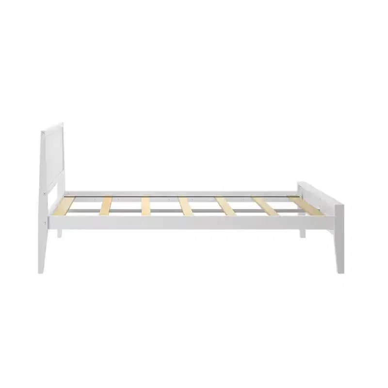 Cadre de lit double en bois massif avec tête de lit Plank+Beam, lit plateforme moderne pour adultes