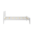 Cadre de lit double en bois massif avec tête de lit Plank+Beam, lit plateforme moderne pour adultes