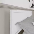 Cadre de lit double en bois massif avec tête de lit Plank+Beam, lit plateforme moderne pour adultes
