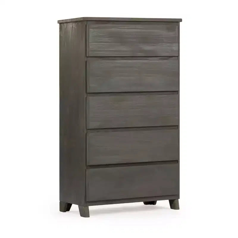Commode en bois massif à 5 tiroirs Plank+Beam