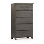 Commode en bois massif à 5 tiroirs Plank+Beam