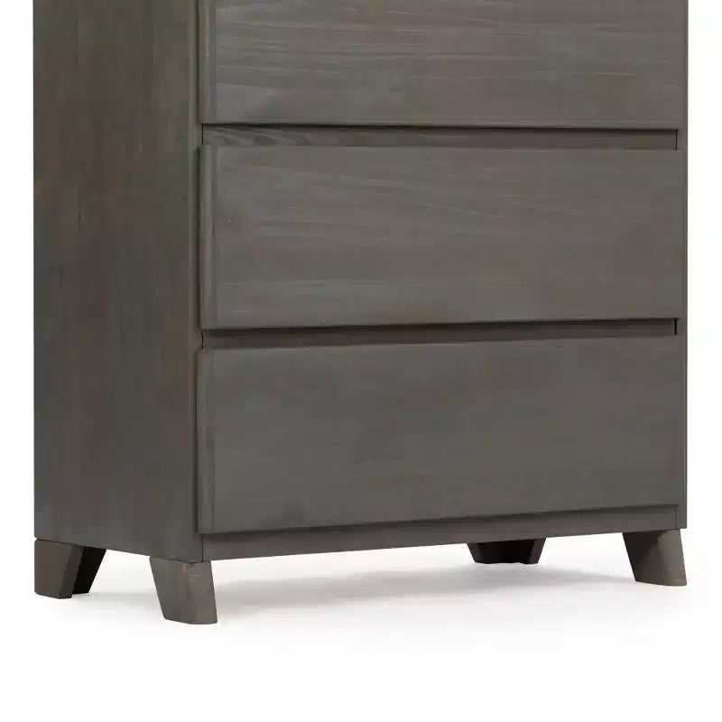 Commode en bois massif à 5 tiroirs Plank+Beam