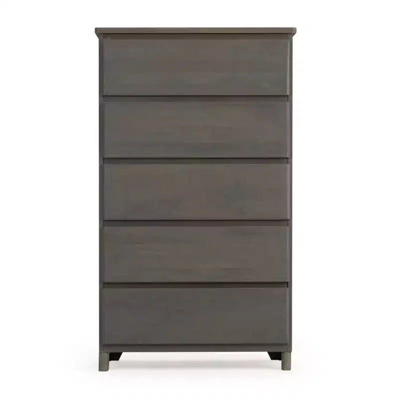 Commode en bois massif à 5 tiroirs Plank+Beam