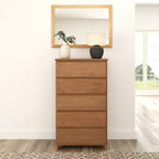 Commode en bois massif à 5 tiroirs Plank+Beam