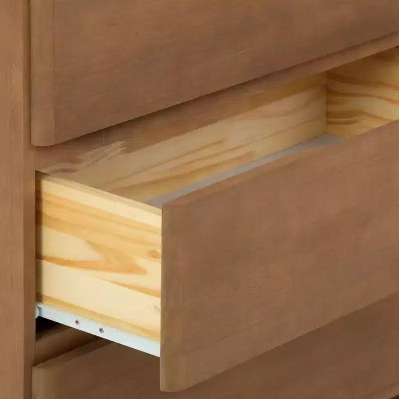 Commode en bois massif à 5 tiroirs Plank+Beam
