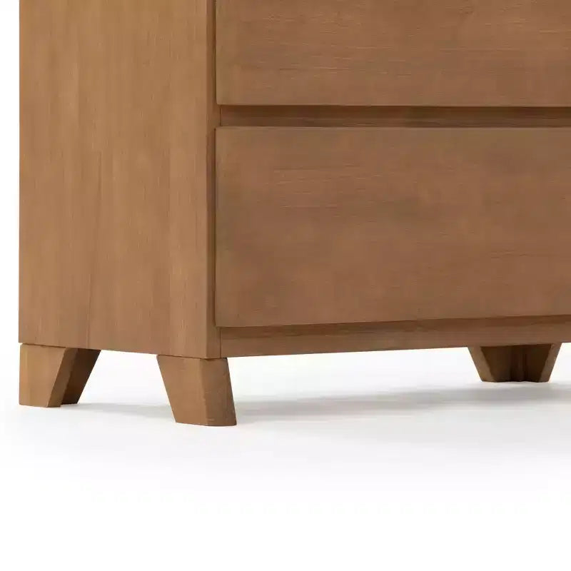 Commode en bois massif à 5 tiroirs Plank+Beam