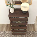 Commode en bois massif à 5 tiroirs Plank+Beam