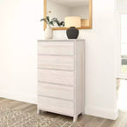 Commode en bois massif à 5 tiroirs Plank+Beam
