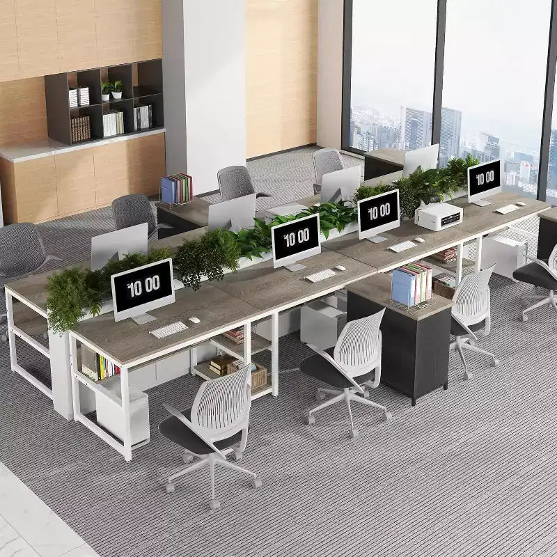 Bureau informatique Lantine 78,7 avec étagère à livres