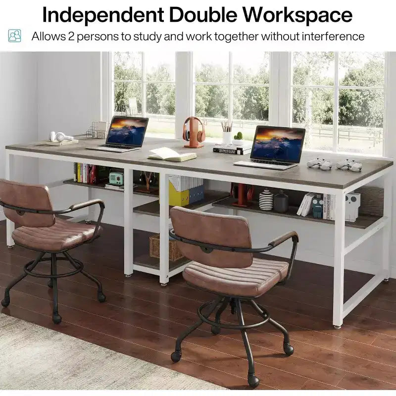 Bureau informatique Lantine 78,7 avec étagère à livres