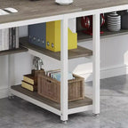 Bureau informatique Lantine 78,7 avec étagère à livres