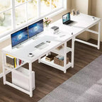 Bureau informatique Lantine 78,7 avec étagère à livres