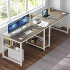 Bureau informatique Lantine 78,7 avec étagère à livres