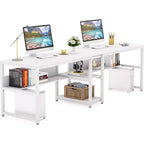 Bureau informatique Lantine 78,7 avec étagère à livres