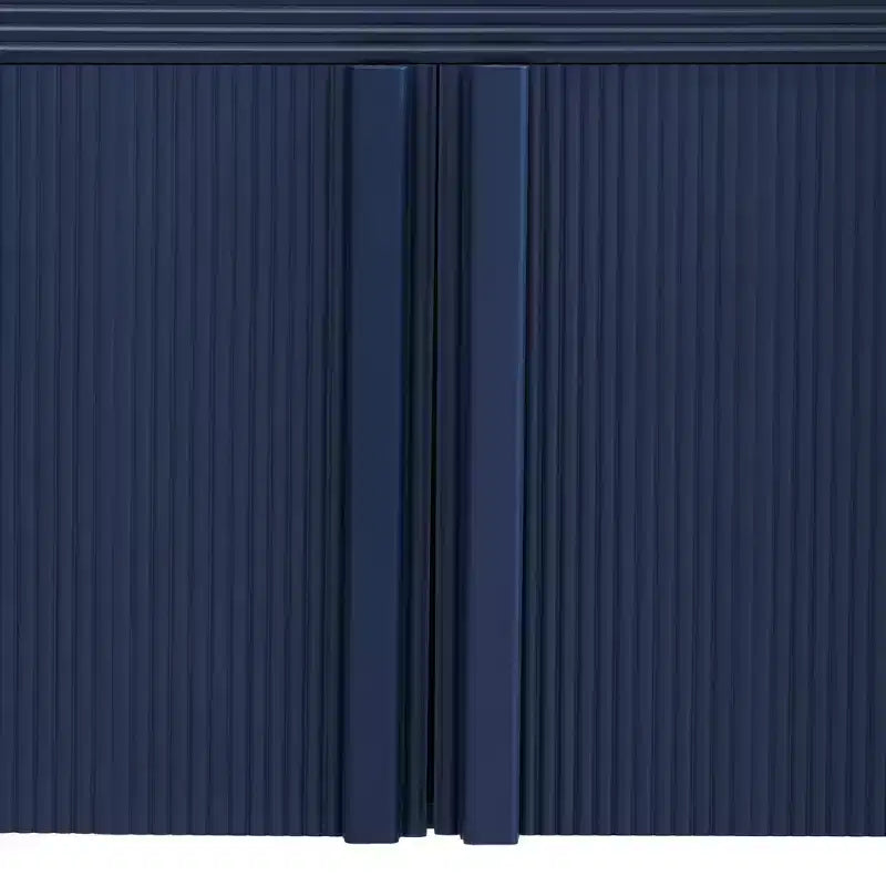 Buffet 4 portes au design rayé 63, meuble de rangement avec étagères réglables 4L - ModernLuxe