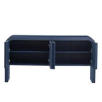 Buffet 4 portes au design rayé 63, meuble de rangement avec étagères réglables 4L - ModernLuxe
