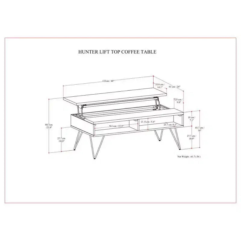 Table basse relevable Moreno WyndenHall