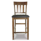 Signature Design by Ashley Ralene Tabouret de bar rembourré hauteur comptoir, lot de 2, Marron moyen