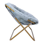 Flash Furniture Eleanor Fauteuil double soucoupe rembourré et pliable avec cadre en acier pour dortoir, salon ou chambre à coucher