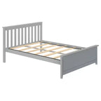 Cadre de lit double classique en bois massif Plank+Beam avec tête de lit pour adultes
